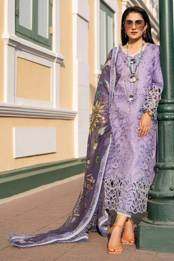 MARINA 3PC EMBROIDERED DRESS DIGITAL PRINTED SHAWL ZM_1040